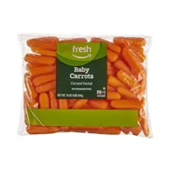 Amazon Fresh Brand, Cut And Peeled Baby Carrots, 16 Oz